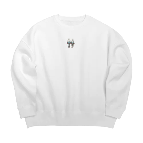 2人の休日デート Big Crew Neck Sweatshirt