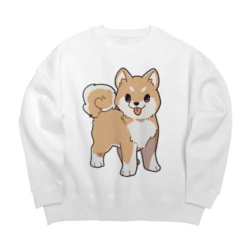 柴犬（ゆるめのいぬずかん） Big Crew Neck Sweatshirt