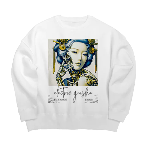 Cyber Punk Geisha Big Crew Neck Sweatshirt