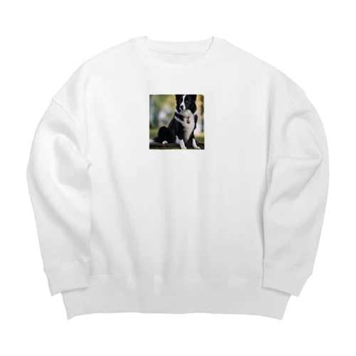 ペンダントをつけたワンちゃん Big Crew Neck Sweatshirt