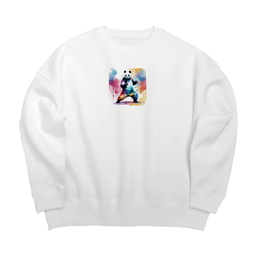 強そうなパンダさん Big Crew Neck Sweatshirt