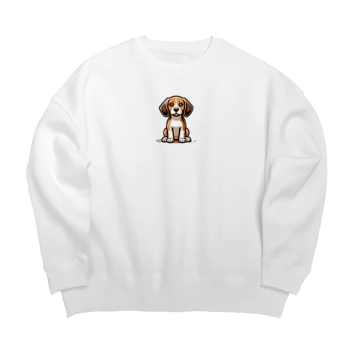 ビーグル【かわいい動物たち】 Big Crew Neck Sweatshirt