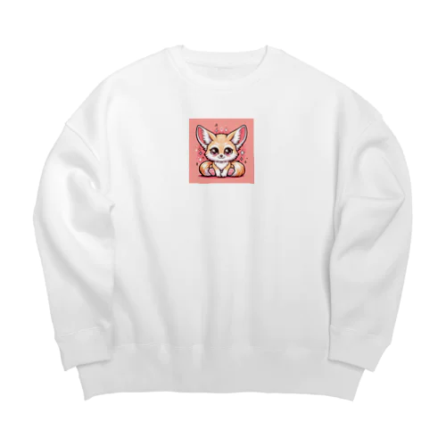 かわいいフェネック Big Crew Neck Sweatshirt