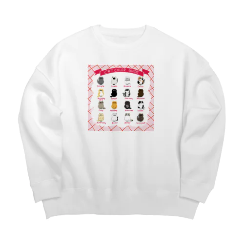 キャットカラーガイド（ねこ図鑑） Big Crew Neck Sweatshirt