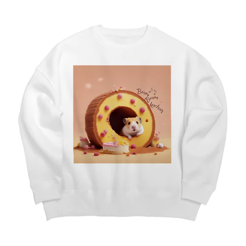 バウムクーヘンの穴 🐹 Big Crew Neck Sweatshirt