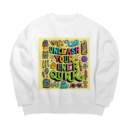 クイーキーポップ・エクスプレス：ビビッドな個性大解放！ Big Crew Neck Sweatshirt