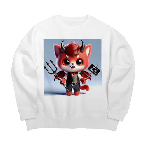 小悪魔猫 Big Crew Neck Sweatshirt