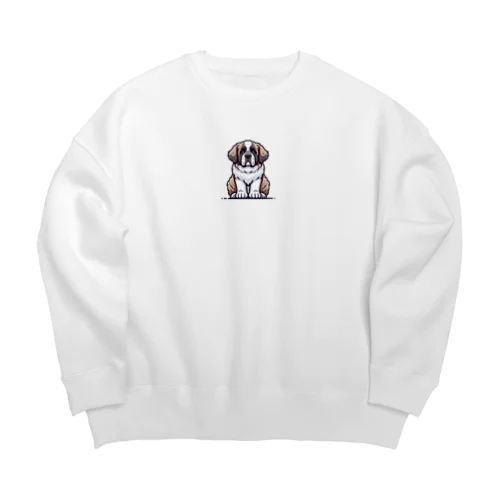 セント・バーナード【かわいい動物たち】 Big Crew Neck Sweatshirt