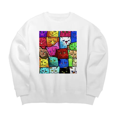 PAC (ポップアートキャット) Big Crew Neck Sweatshirt