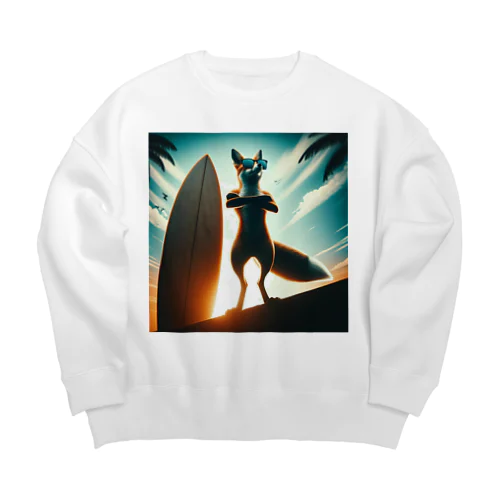夏の狐 Big Crew Neck Sweatshirt