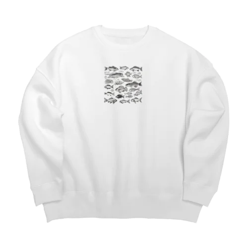 おさかなさん Big Crew Neck Sweatshirt