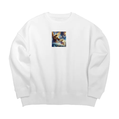 二人の天使 Big Crew Neck Sweatshirt