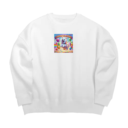 喜ぶ柴犬 Big Crew Neck Sweatshirt