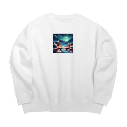 綺麗な夜景 Big Crew Neck Sweatshirt