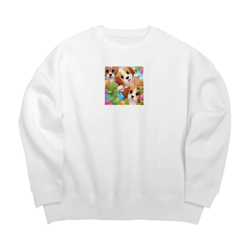 コーイケルホンディエの仲良し子供たち Big Crew Neck Sweatshirt