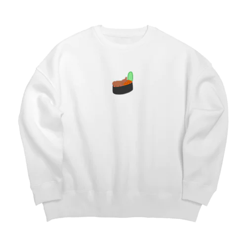 寿司わんこトイプードル Big Crew Neck Sweatshirt