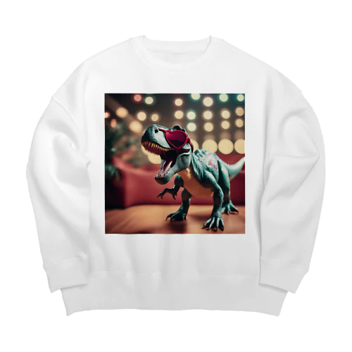 パリピティラノサウルスくん Big Crew Neck Sweatshirt