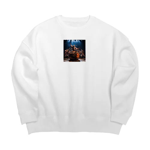 大太鼓の演奏　なでしこ1478 Big Crew Neck Sweatshirt