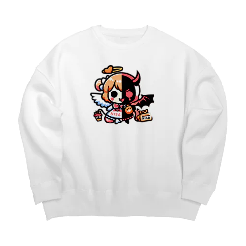 NISA（天使と悪魔） Big Crew Neck Sweatshirt