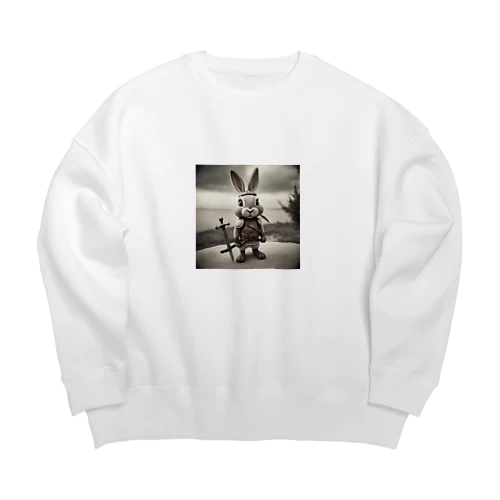 うさぎの剣士 Big Crew Neck Sweatshirt