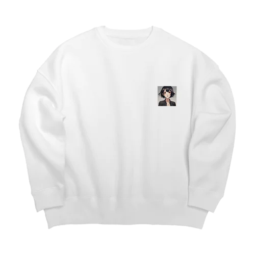 黒髪少女A Big Crew Neck Sweatshirt