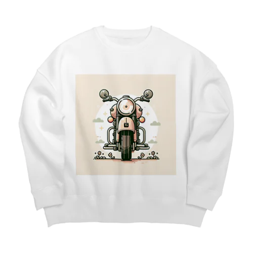 ヴィンテージの魅力: 再考されたレトロな乗り物 Big Crew Neck Sweatshirt