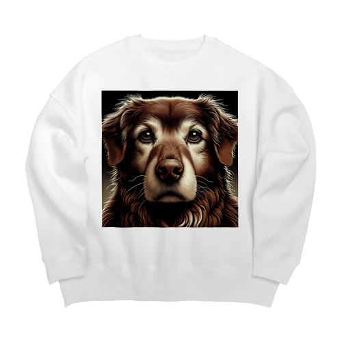 気難しやの犬さん Big Crew Neck Sweatshirt