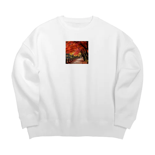 紅葉　なでしこ1478 Big Crew Neck Sweatshirt