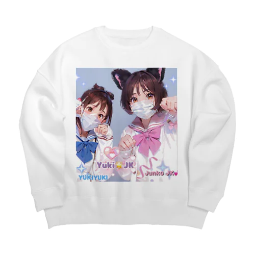 Yuki&JK セーラー服コラボ 夢をつかみ取れ❗️ Big Crew Neck Sweatshirt