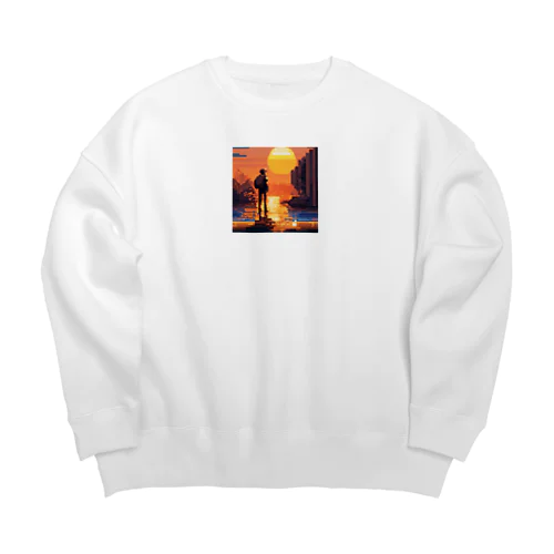 夕日の眺め Big Crew Neck Sweatshirt