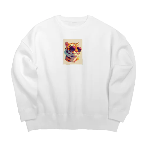 サングラスをかけた可愛いトラ Marsa 106 Big Crew Neck Sweatshirt