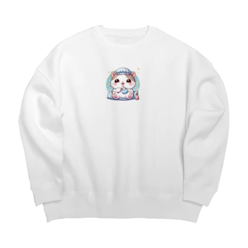 まるねこ33 Big Crew Neck Sweatshirt