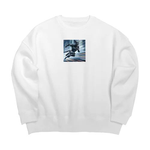 閃光を切り裂くチーター・ブレード Big Crew Neck Sweatshirt