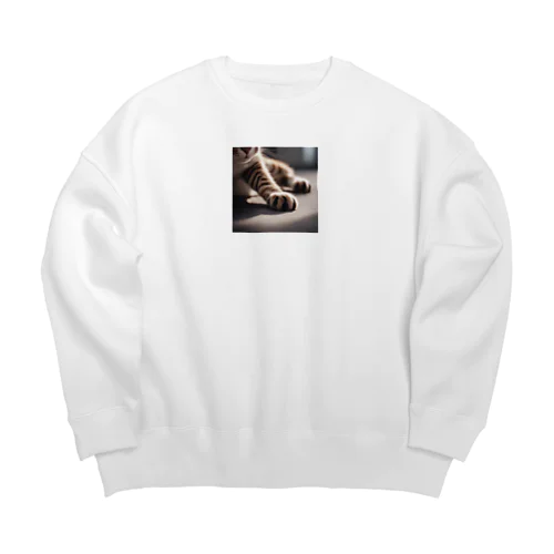 バランスをとっている猫 Big Crew Neck Sweatshirt