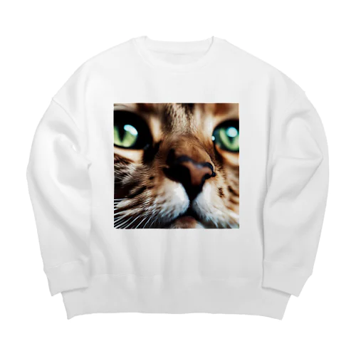 キャットフードの匂いに反応する猫 Big Crew Neck Sweatshirt