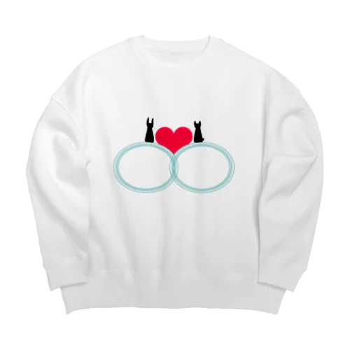 ∞ウサネコ∞ Big Crew Neck Sweatshirt
