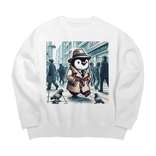 都会ペンギン Big Crew Neck Sweatshirt