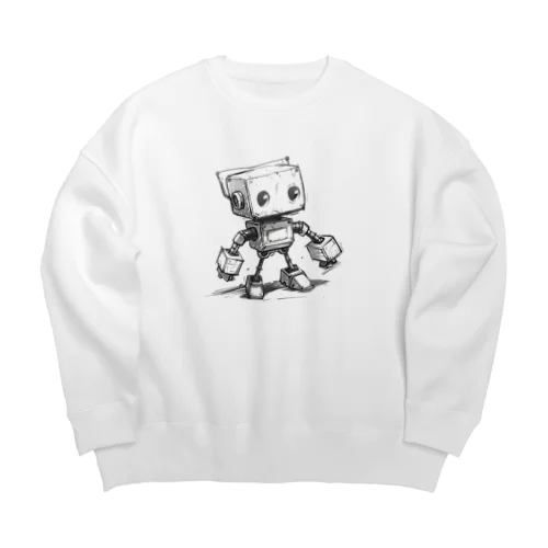 レトロ戦闘ロボットＣ Big Crew Neck Sweatshirt