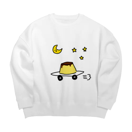 月夜に駆けるプリン Big Crew Neck Sweatshirt