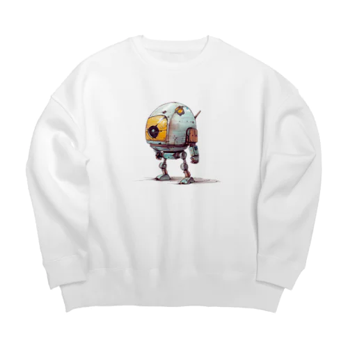 レトロ戦闘ロボットＲ Big Crew Neck Sweatshirt