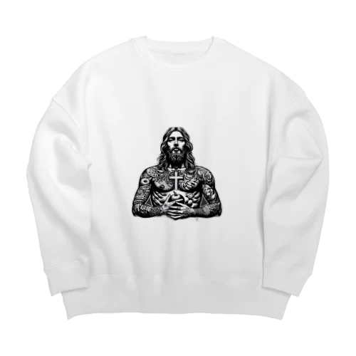 刻まれた信仰 Big Crew Neck Sweatshirt