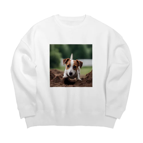 穴掘りジャックラッセルテリア Big Crew Neck Sweatshirt