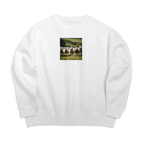 羊の援軍 Big Crew Neck Sweatshirt