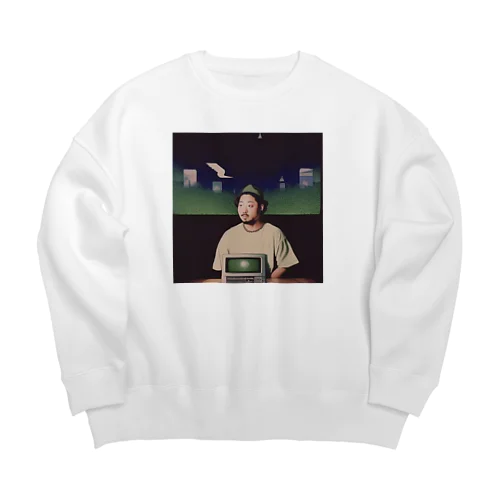 computer lover rapper Big Crew Neck Sweatshirt