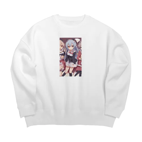 ツンデレちゃん妹達 Big Crew Neck Sweatshirt