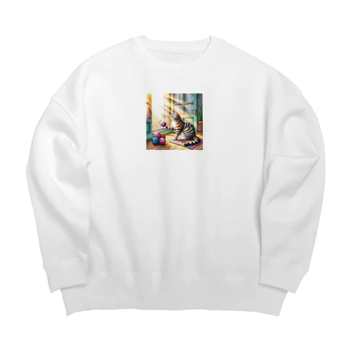 ねこ Big Crew Neck Sweatshirt