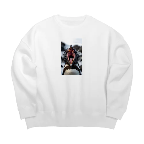 ペンギンの口の中 Big Crew Neck Sweatshirt