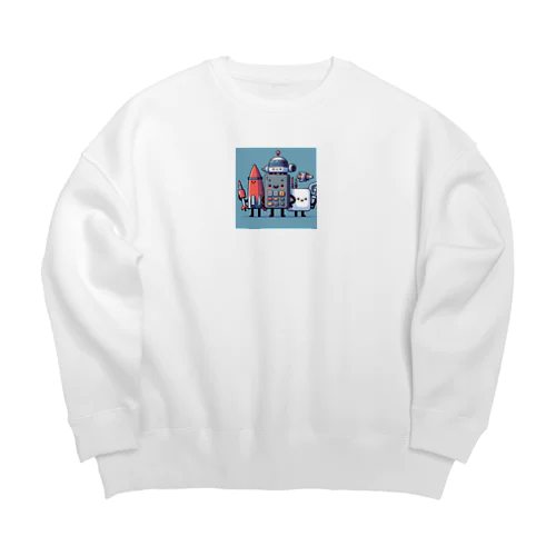 目的は一緒！コスモ探索！ Big Crew Neck Sweatshirt