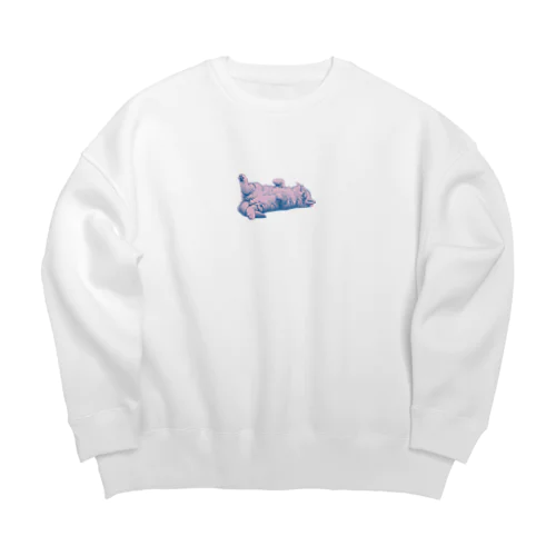 ねこごろり Big Crew Neck Sweatshirt