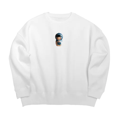 ブルーベリーこけし Big Crew Neck Sweatshirt